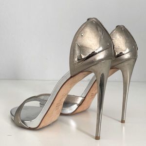 Giuseppe Zanotti silver heels size 8.5